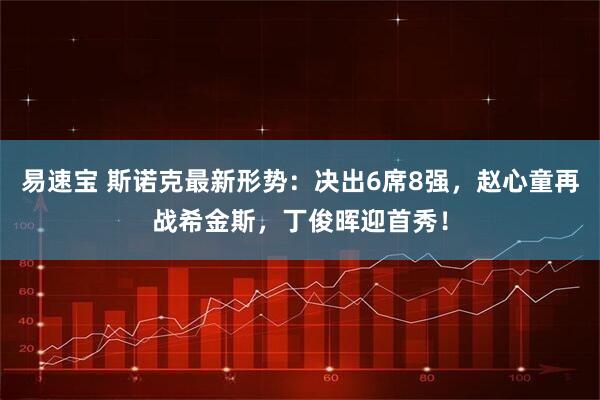 易速宝 斯诺克最新形势：决出6席8强，赵心童再战希金斯，丁俊晖迎首秀！